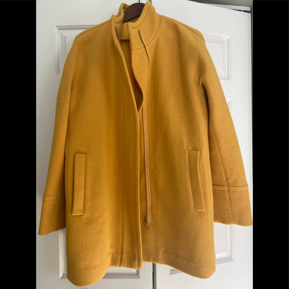 J Crew NWT yellow wool city coat